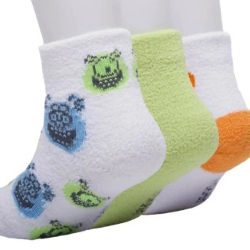 Boys Halloween Casper Monsters Socks Cozy Quarter Toddler GID 4T-5T Girls